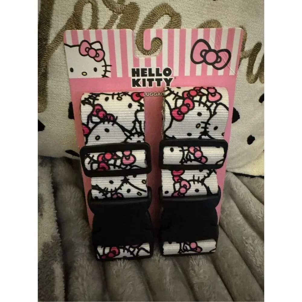 hello kitty multi face logo kitty cat bag luggage straps
